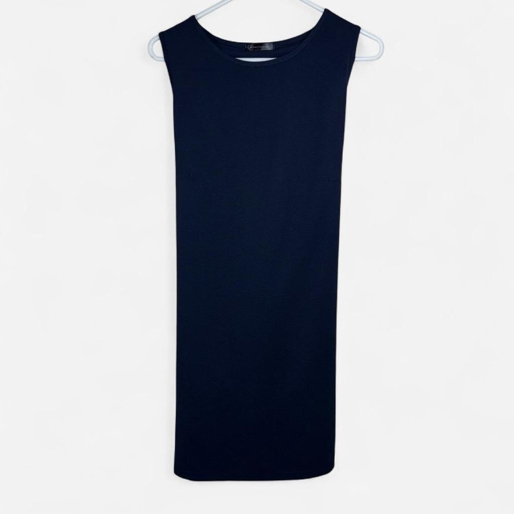 PrettyGarden Navy Sleeveless Tie Back Dress Size L Classic Workwear